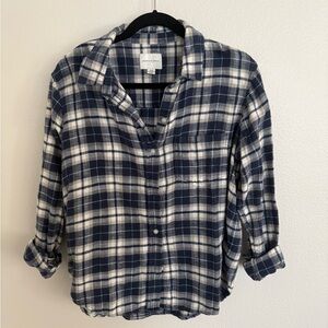 American Eagle Blue and White Plaid Shirt